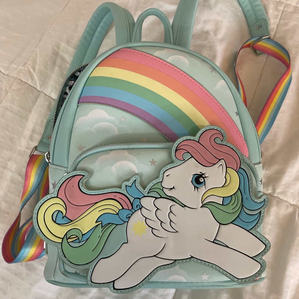 Loungefly My Little Pony Rainbow Mini Kids Leather Backpack